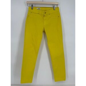 Gap 1969 Womens Bright Yellow Denim Jeans Size 26 Ankle Casual‎ Everyday